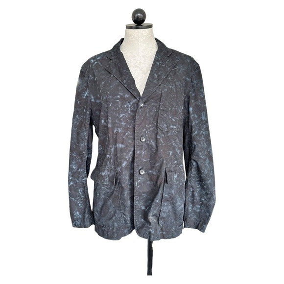 Engineered Garments Blazer Navy Marbled Cotton Notch Lapel Jacket Size Large - Picture 14 of 15